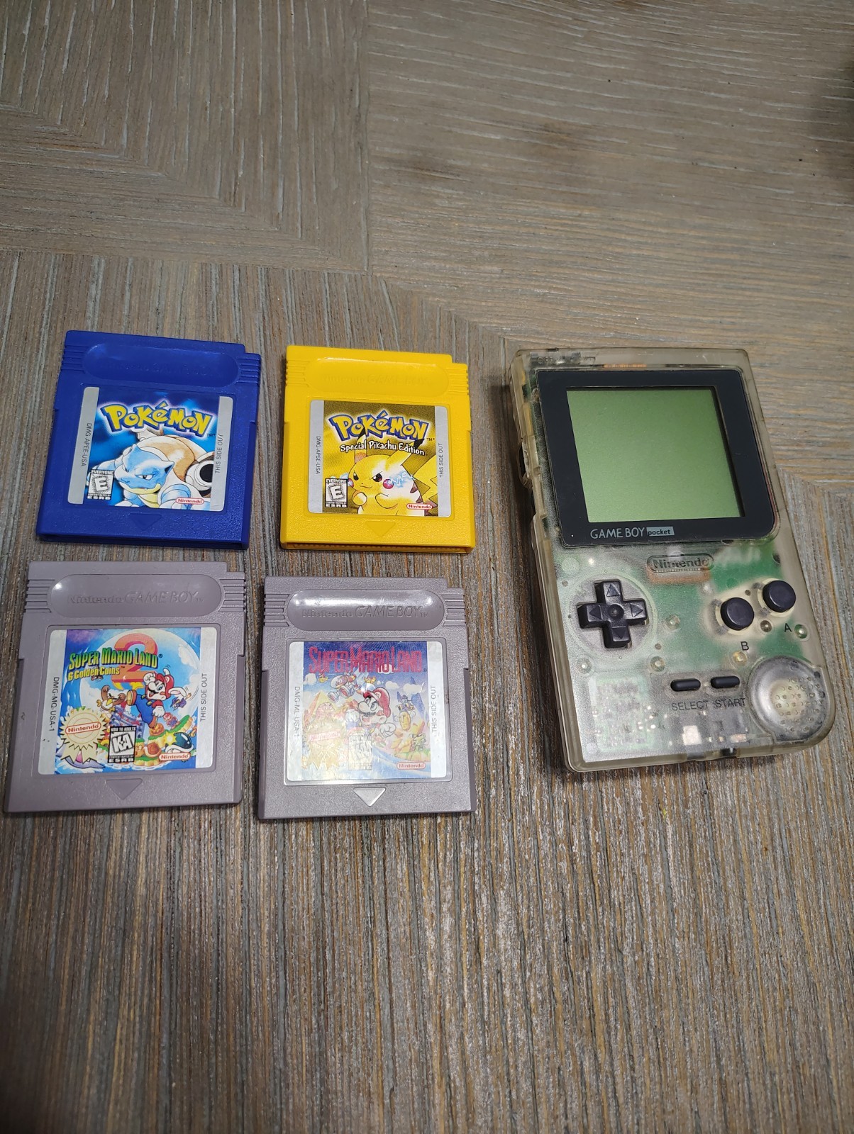 Nintendo Gameboy Pocket Clear 1996 Transparent, Clean, and Working