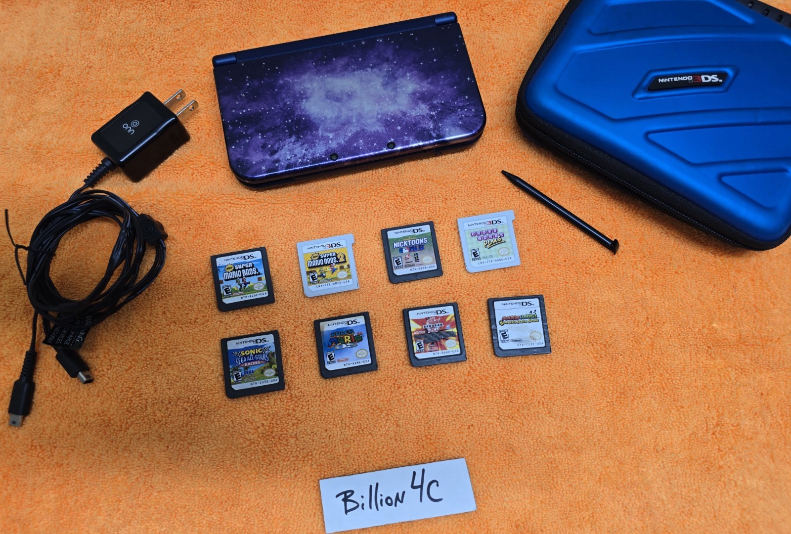 Nintendo 3DS XL Galaxy Edition Handheld System Purple Bundle Games Excellent Lot