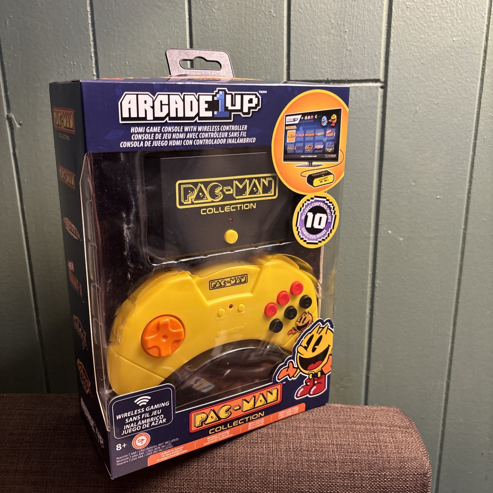 NEW Arcade 1Up Pac-Man HDMI Game Console w/ Wireless Controller 10 Games, NEW