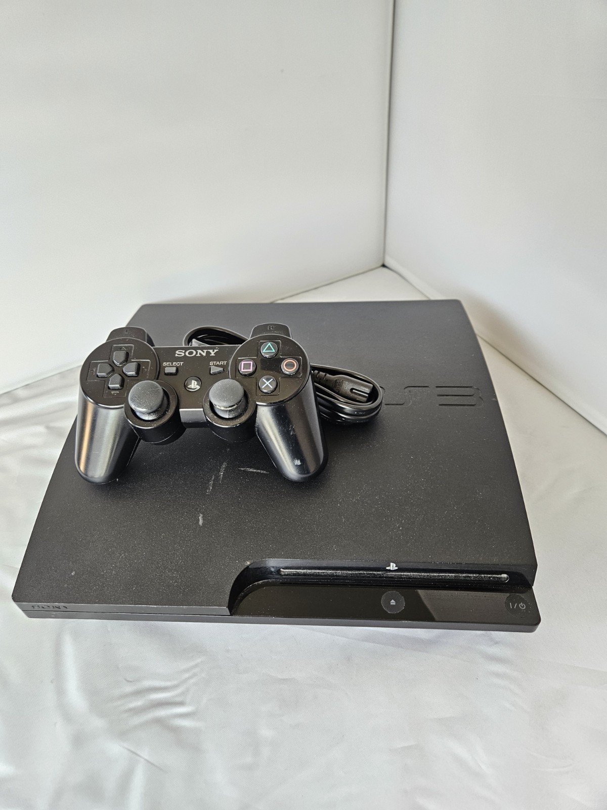PS3 Slim 300GB PlayStation 3 CECH-3001B Tested Working Console And Controller