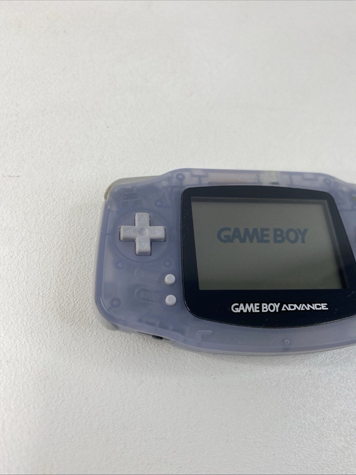 Nintendo Game Boy Advance Console System Clear Glacier TESTED AUTHENTIC