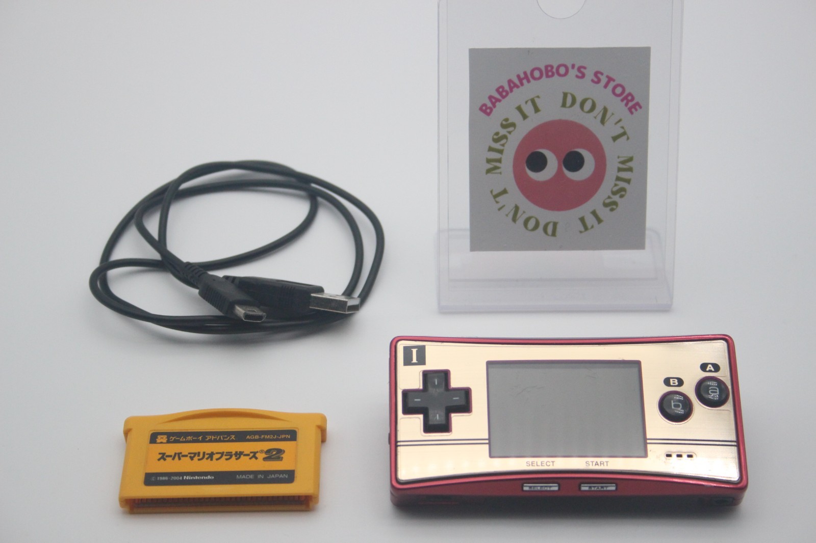 Nintendo GameBoy Micro Console Famicom 20th Anniversary Edition w/ Super Mario 2