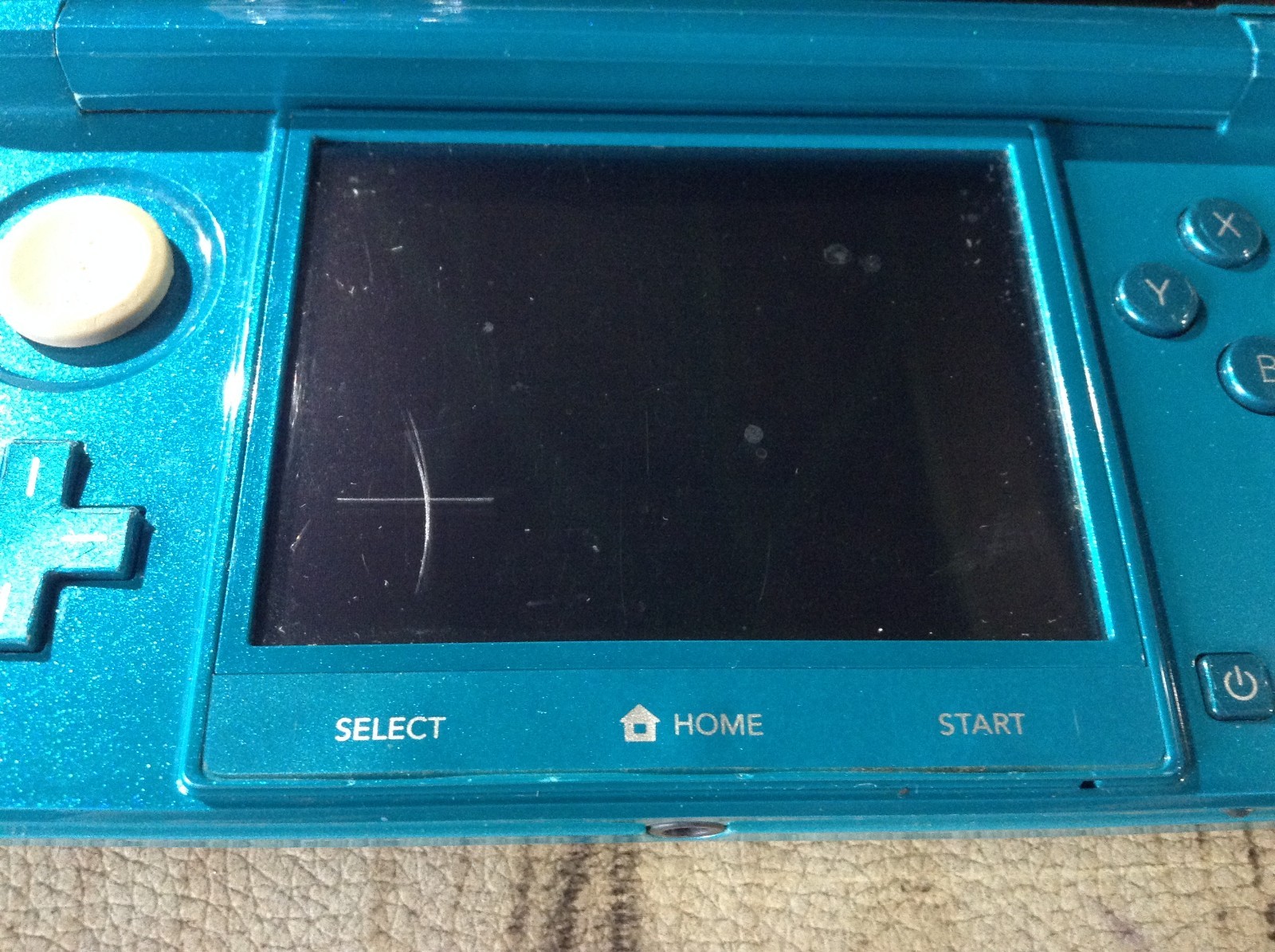 Nintendo 3DS Handheld Game Console Aqua Blue CTR-001 Tested Working Japan D53