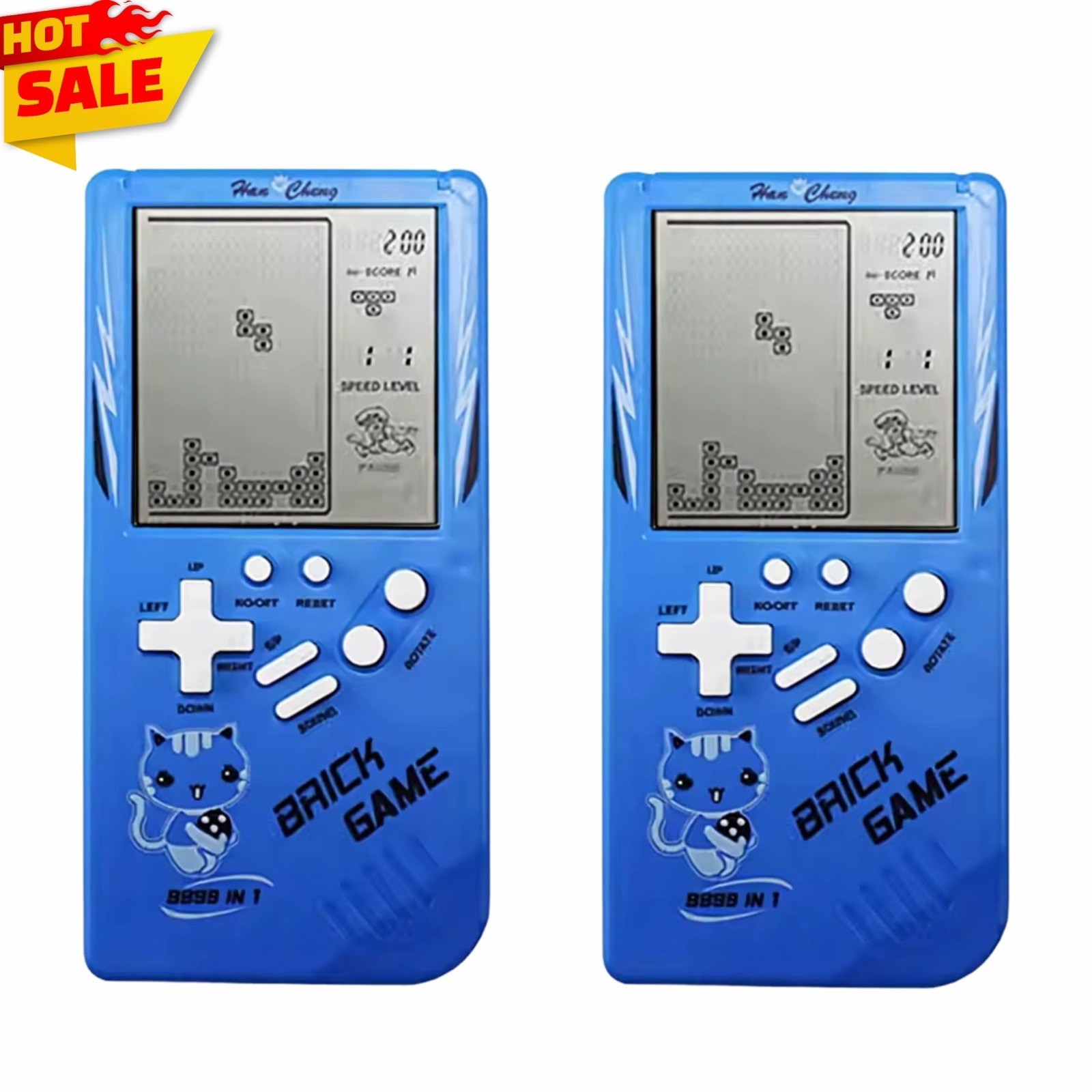 2-Pack Blue Retro Handheld Game Console 3.5” LCD – Portable Classic Gaming