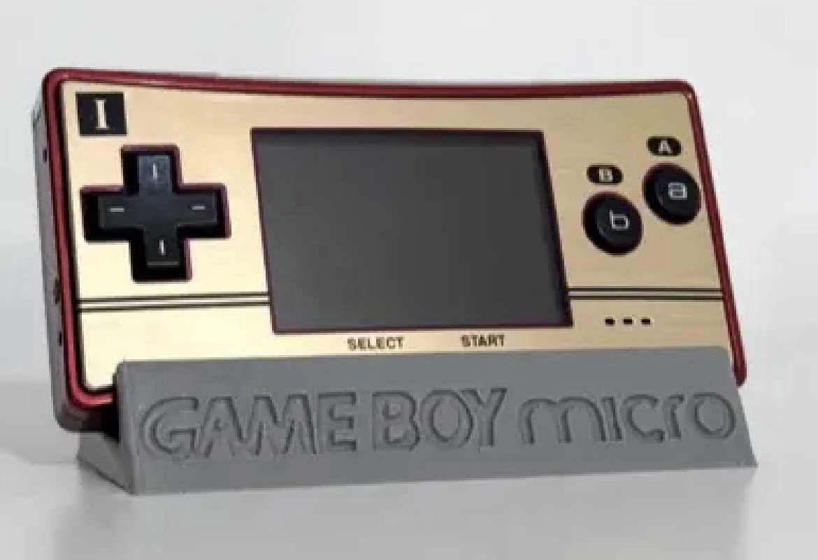 Gameboy Micro Display Stand 3D Print