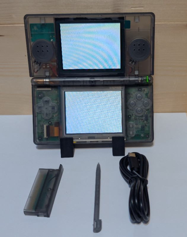 Nintendo DS Lite Clear Black Handheld USG-001 W/Charger *Tested* eXtreamRate