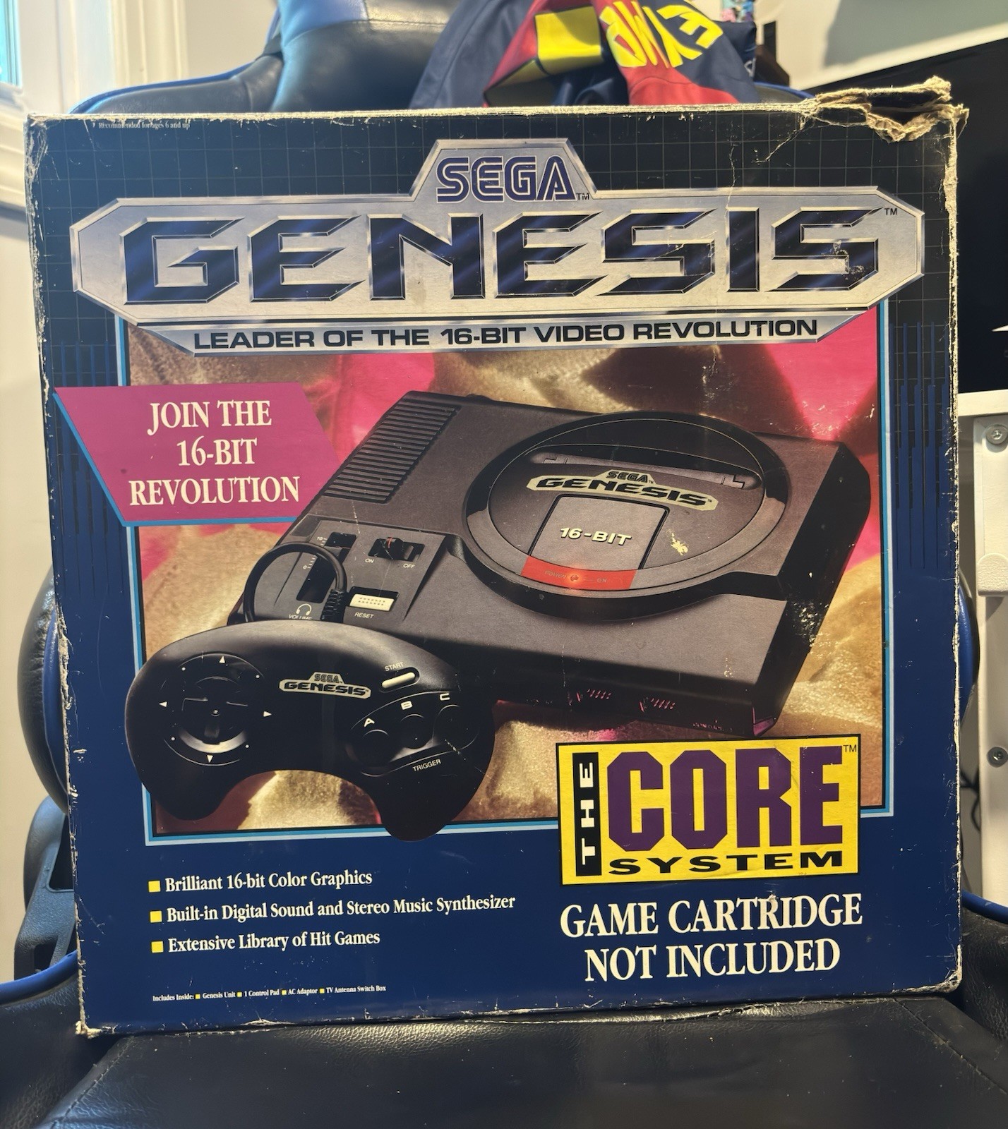 Sega Genesis 16-Bit Video Game Console 1601, Tested Working
