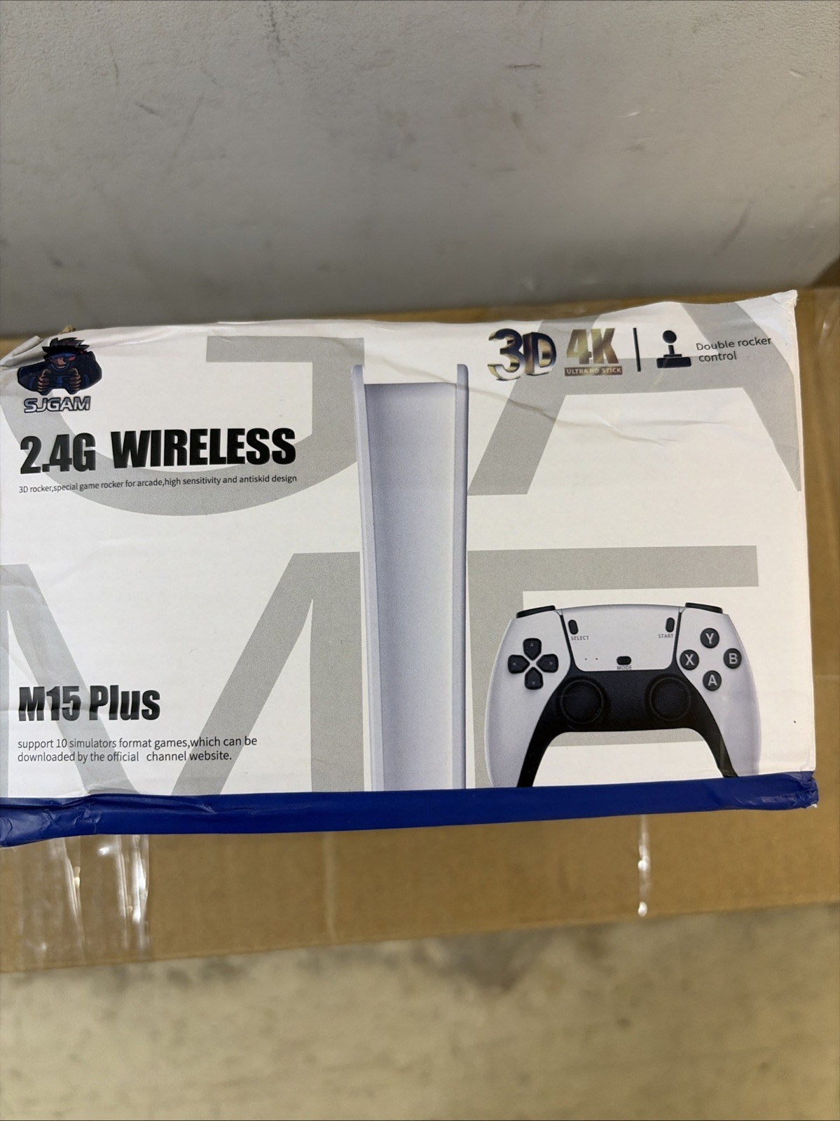 SJGAM M15 Plus Retro Video Game Console White 4K HDMI 2.4G Wireless Controllers