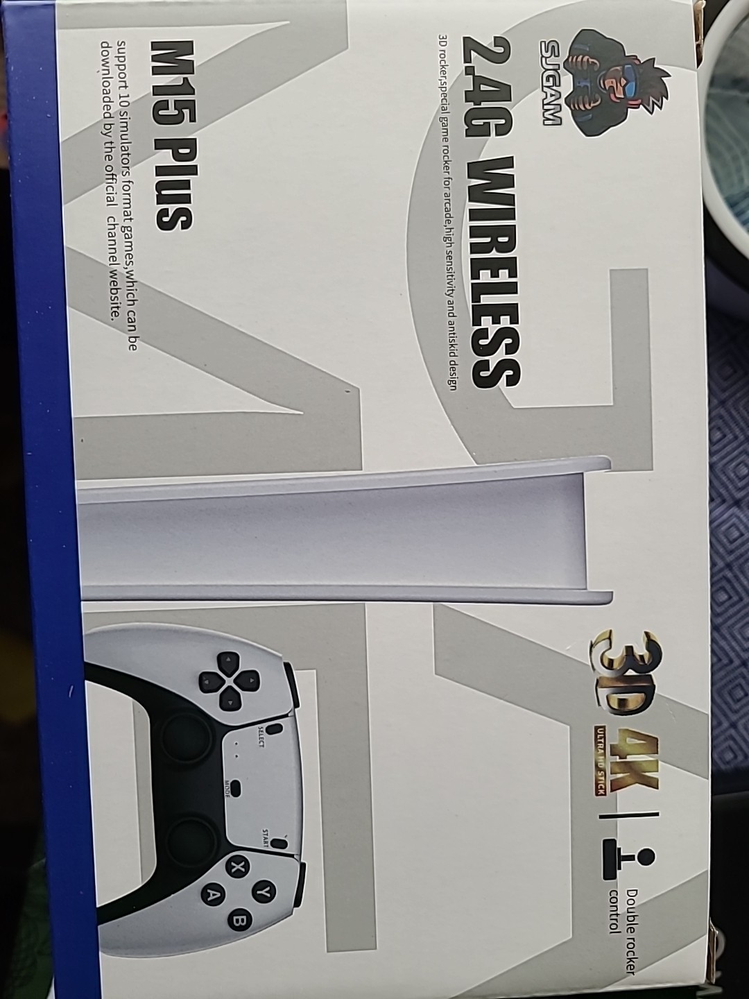 SJGAM M15 Plus Retro Video Game Console White 4K HDMI 2.4G Wireless Controllers