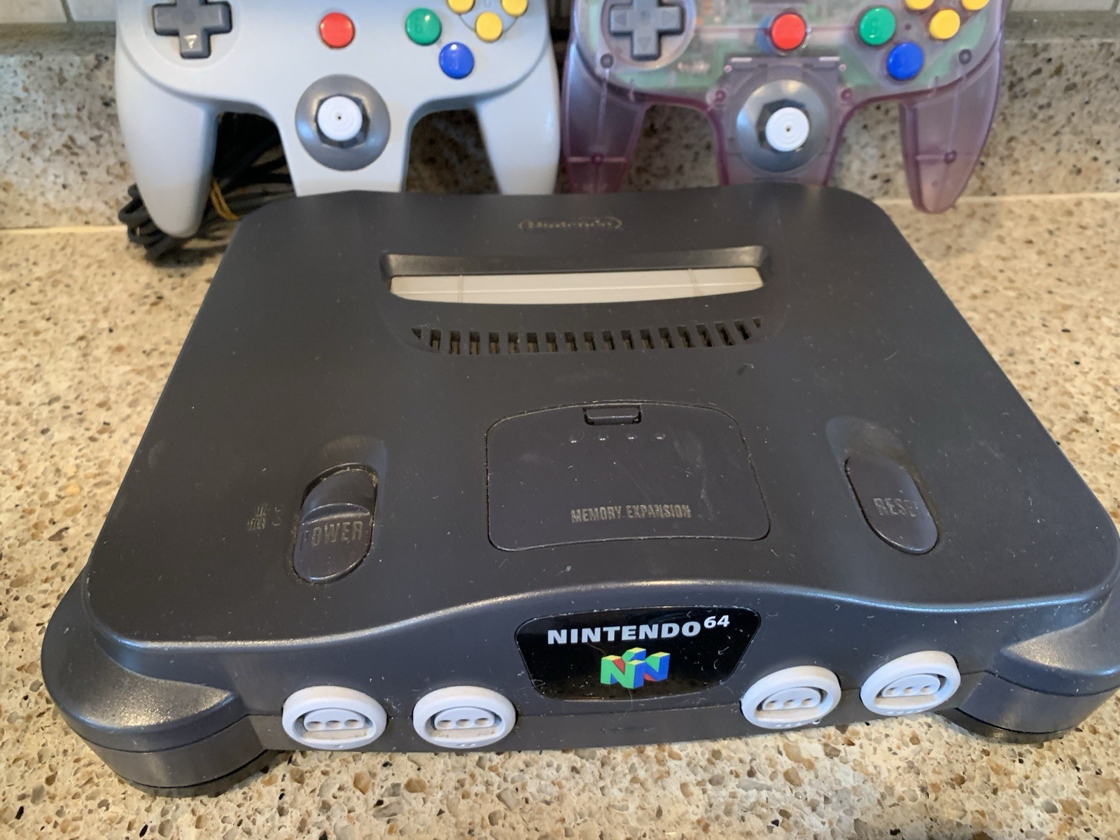 Nintendo 64 N64 Console Bundle w/ Controllers + Game – Memory Card