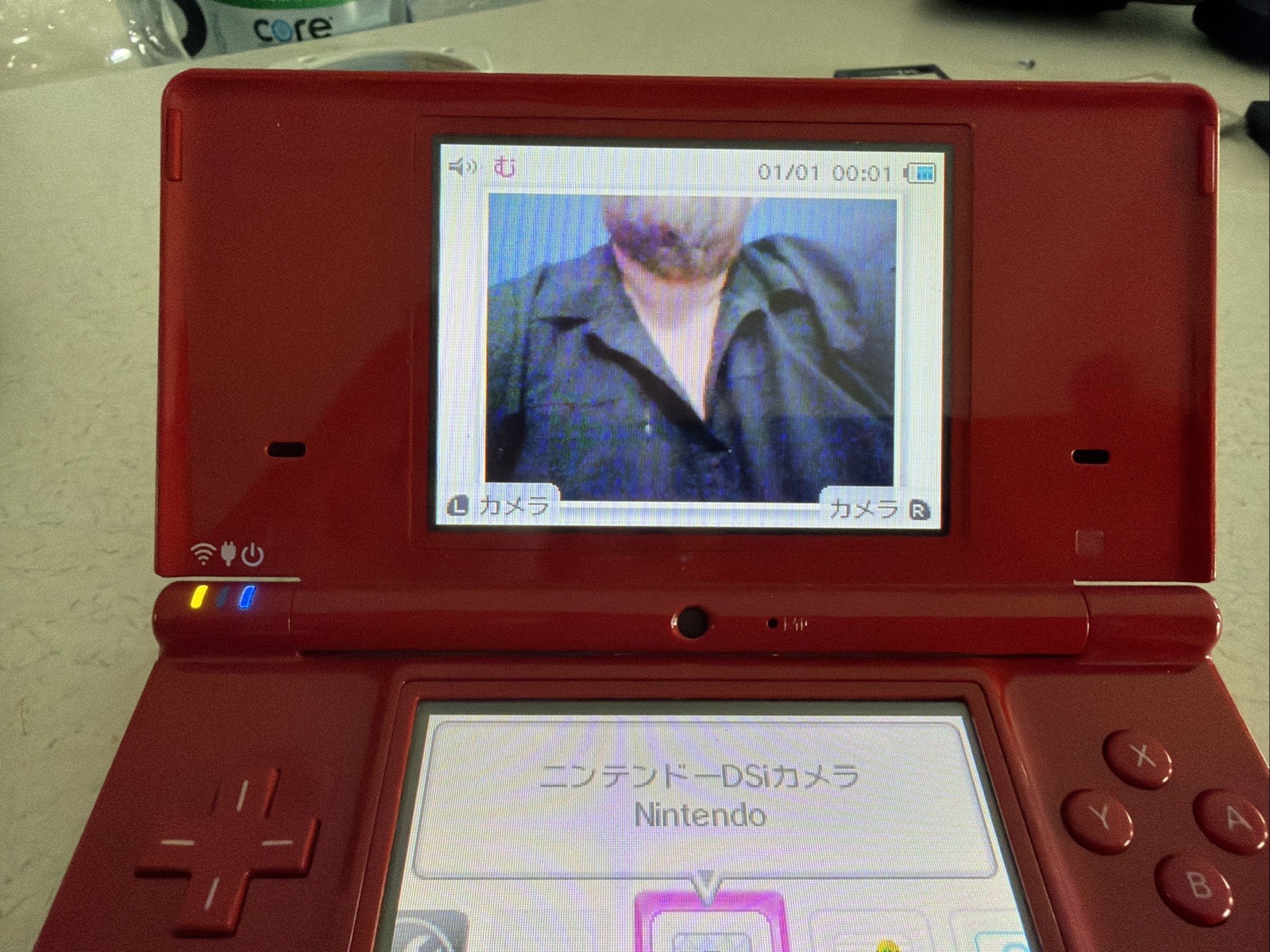 Nintendo DSi Launch Edition Matte Red Handheld System Power Button Not Working.