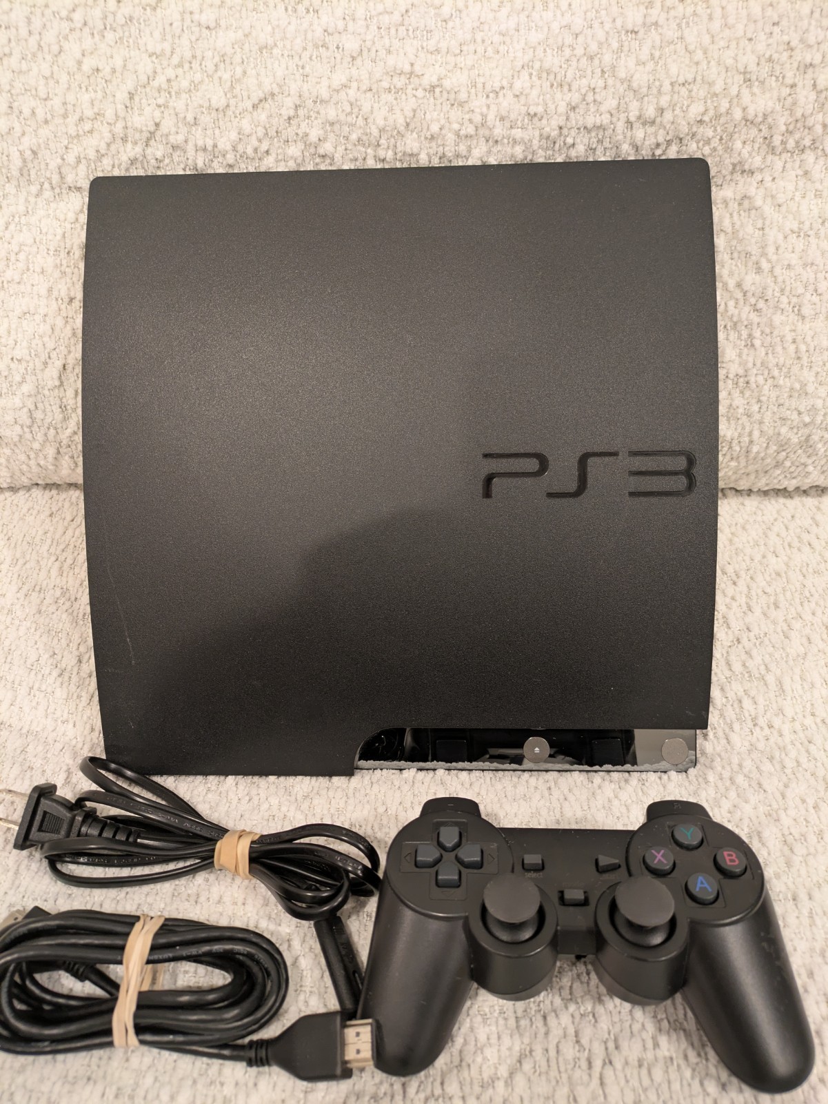 Sony PlayStation 3 Console PS3 Slim + HDD 130GB + Pick Controller + FREE PORTAL2