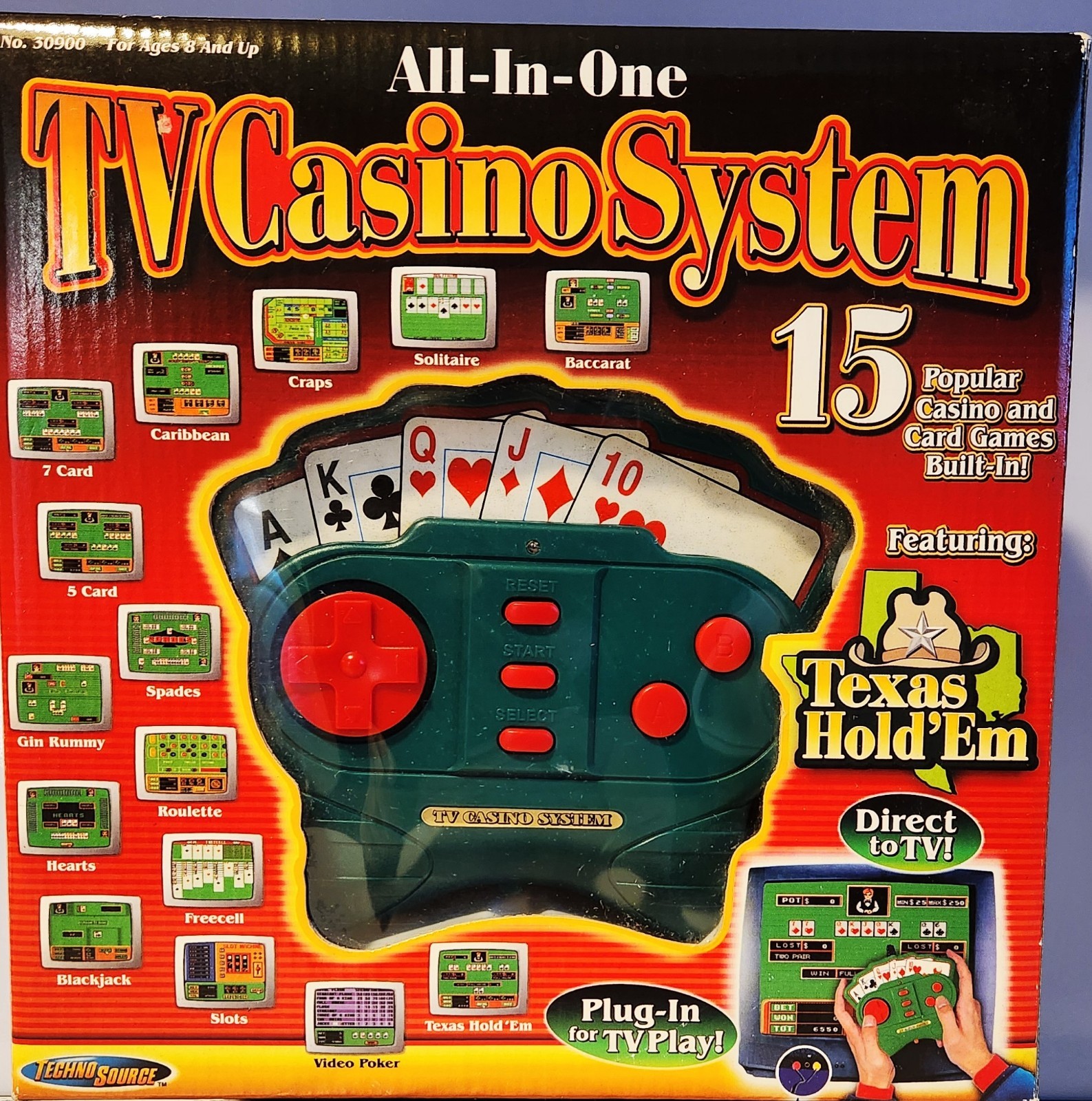 Video Game System Plug’N’Play for TV Casino Games 15 Built-in Games Tested Works