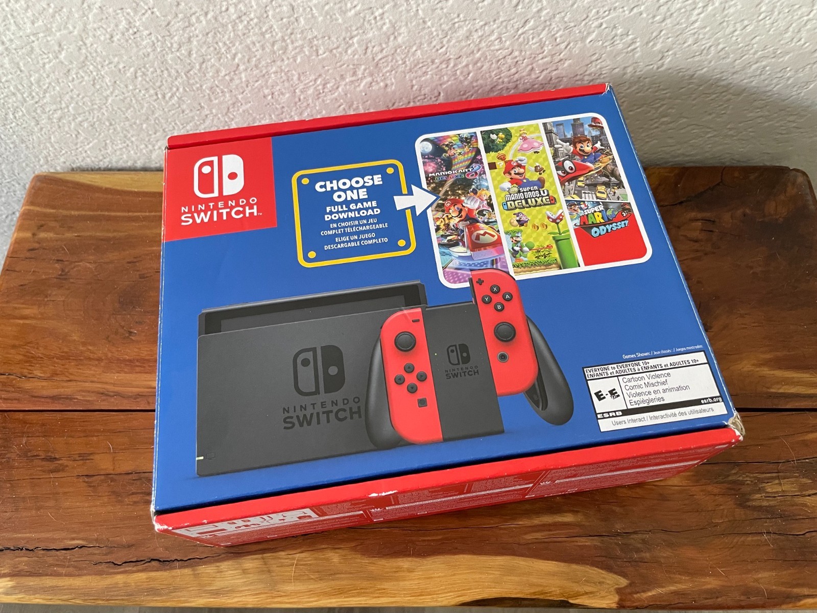 Nintendo Switch HAC-001 32GB Console – Mario Black/Red (Used in Box, no code)