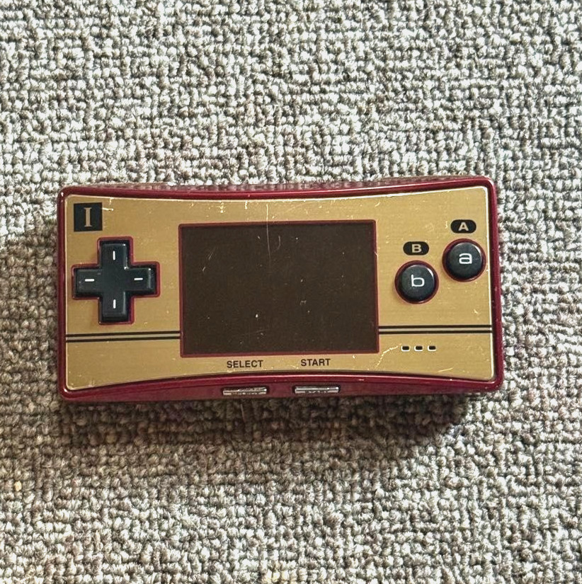 Nintendo Game Boy Micro OXY-001 Famicom 20th Anniversary Console + Adapter Japan