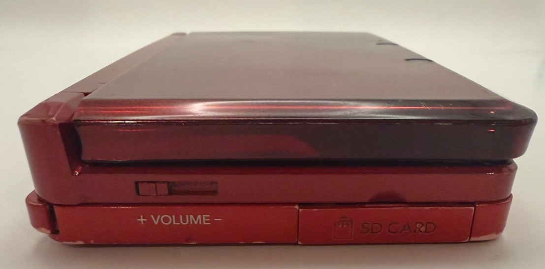 Original Nintendo 3ds Flame Red: Tested Working Charger and Stylus NTSC Handheld