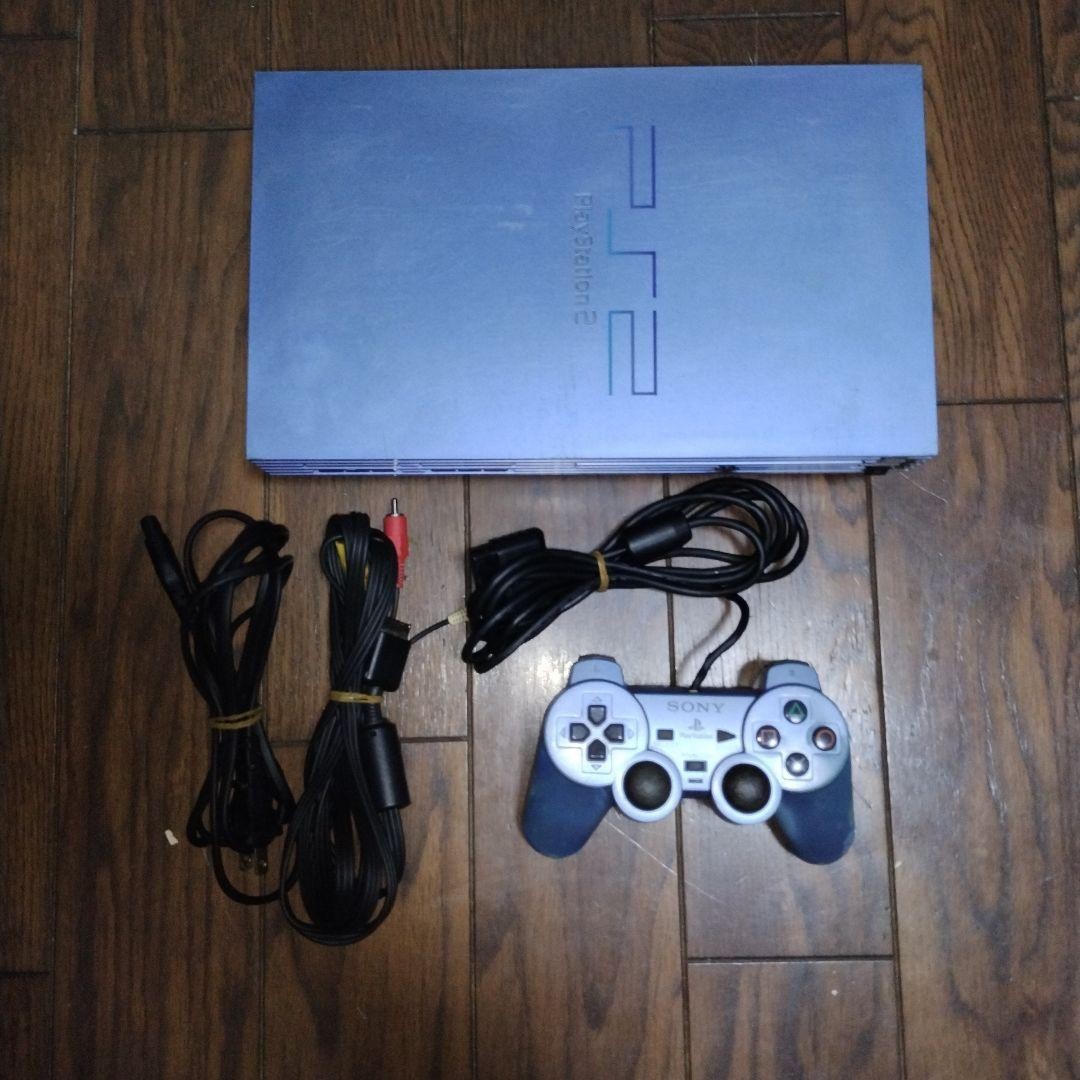 Sony PS2 Aqua Blue SCPH-39000 NTSC-J Japan Limited Console w/ Controller Used