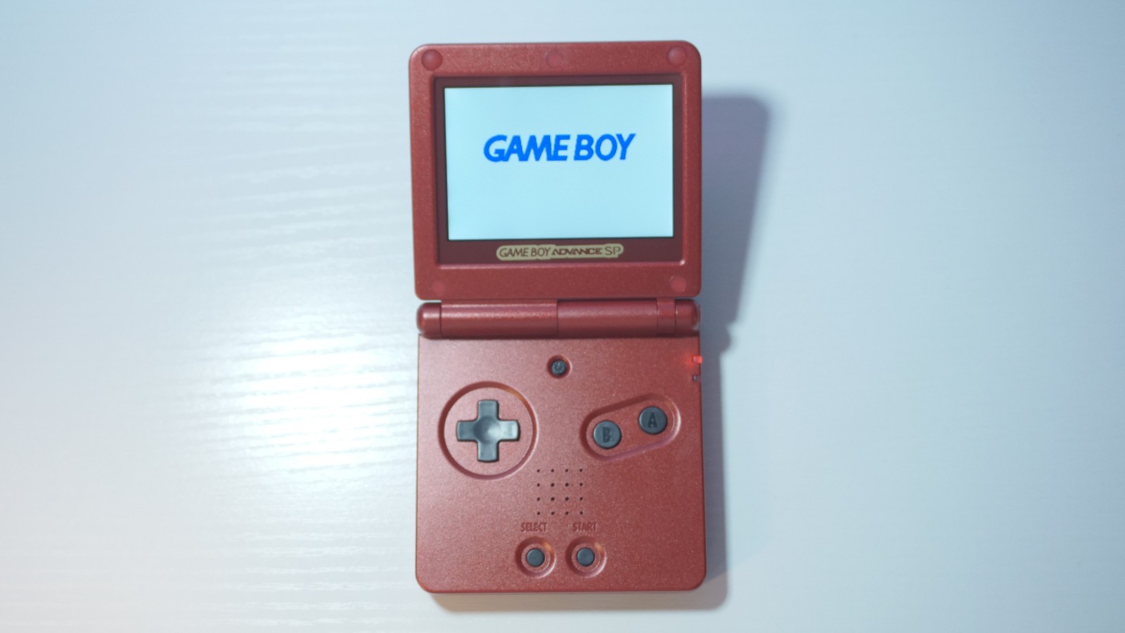 Metallic Flame Red Nintendo Game Boy Advance SP GBA SP System with IPS Screen