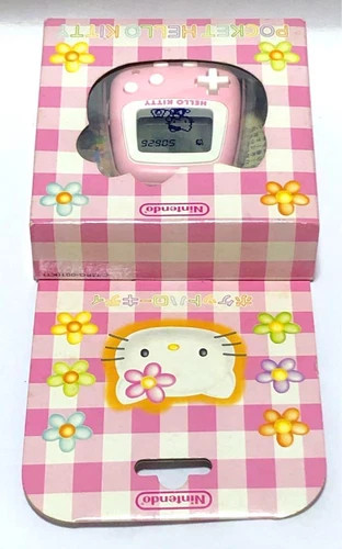 Pocket Hello Kitty Nintendo Heisei Retro Pedometer new pink japan flower retro