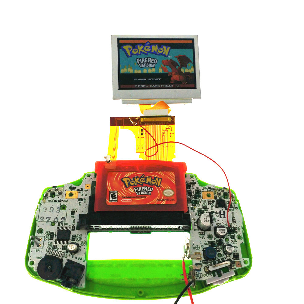 Apple Green AGS-101 Backlight Backlit Screen Game Boy Advance GBA Game Console