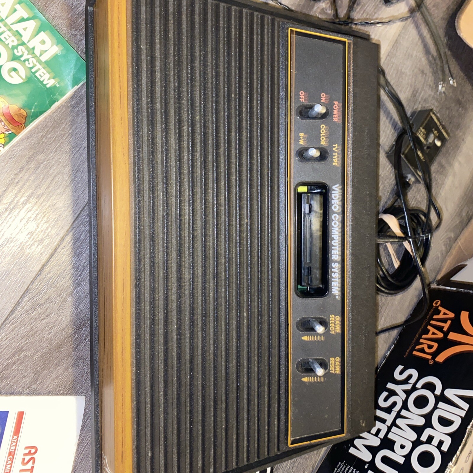 Atari Video Computer System CX2600A, MODERN TV Connect Coaxial ADAP Tested