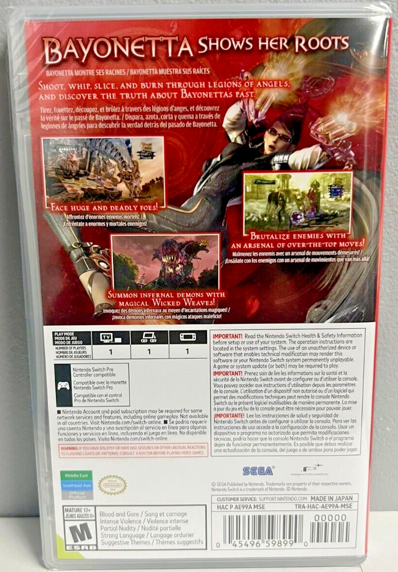 Bayonetta & Bayonetta 2 Switch Brand New Game Bundle Special (Action/Adventure)