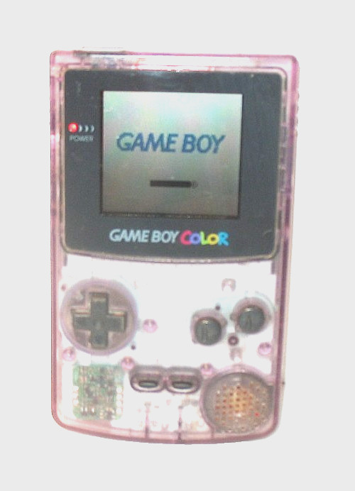 Nintendo Game Boy Color Console Clear Atomic Purple M/CGB W/Game Pro BMX