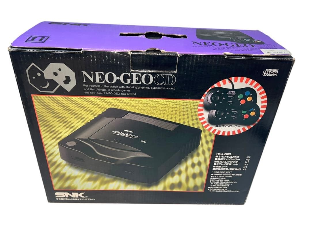 NEO GEO CD Console with Unused Controller Complete Set