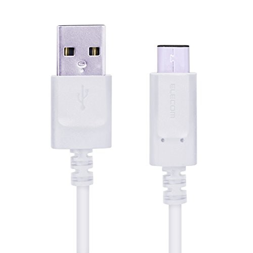 ELECOM USB Cable for Smartphones USB AC Certified Type-C 3.0m White