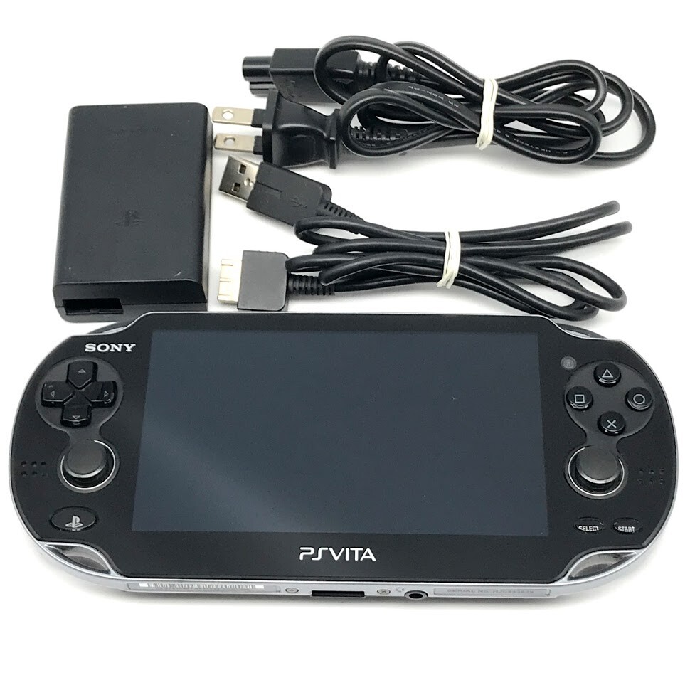SONY PS Vita PCH-1000 Crystal Black Wi-Fi OLED w/ Charger “Near Mint”