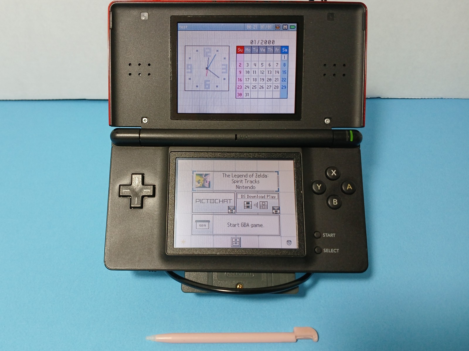 Nintendo DS Lite Red/Black **Good Condition!! New Touch Screen!! Good Hinges!!**