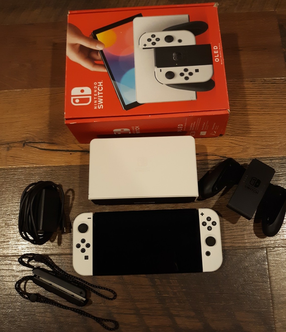 Nintendo Switch OLED White Console With Original Box CLEAN Adult Owned Great