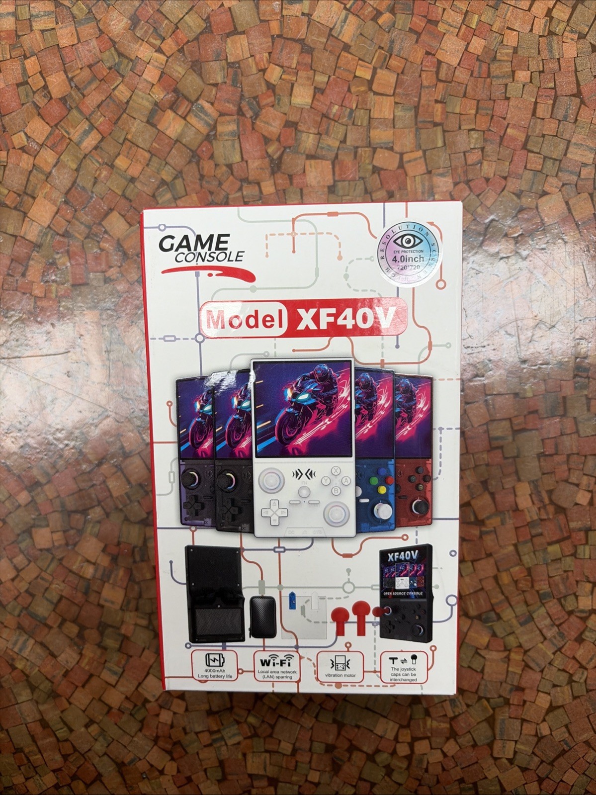 Game Console Handheld Model XF40V 4.0inch Mysterious Black 64G WiFi 720 Wireless