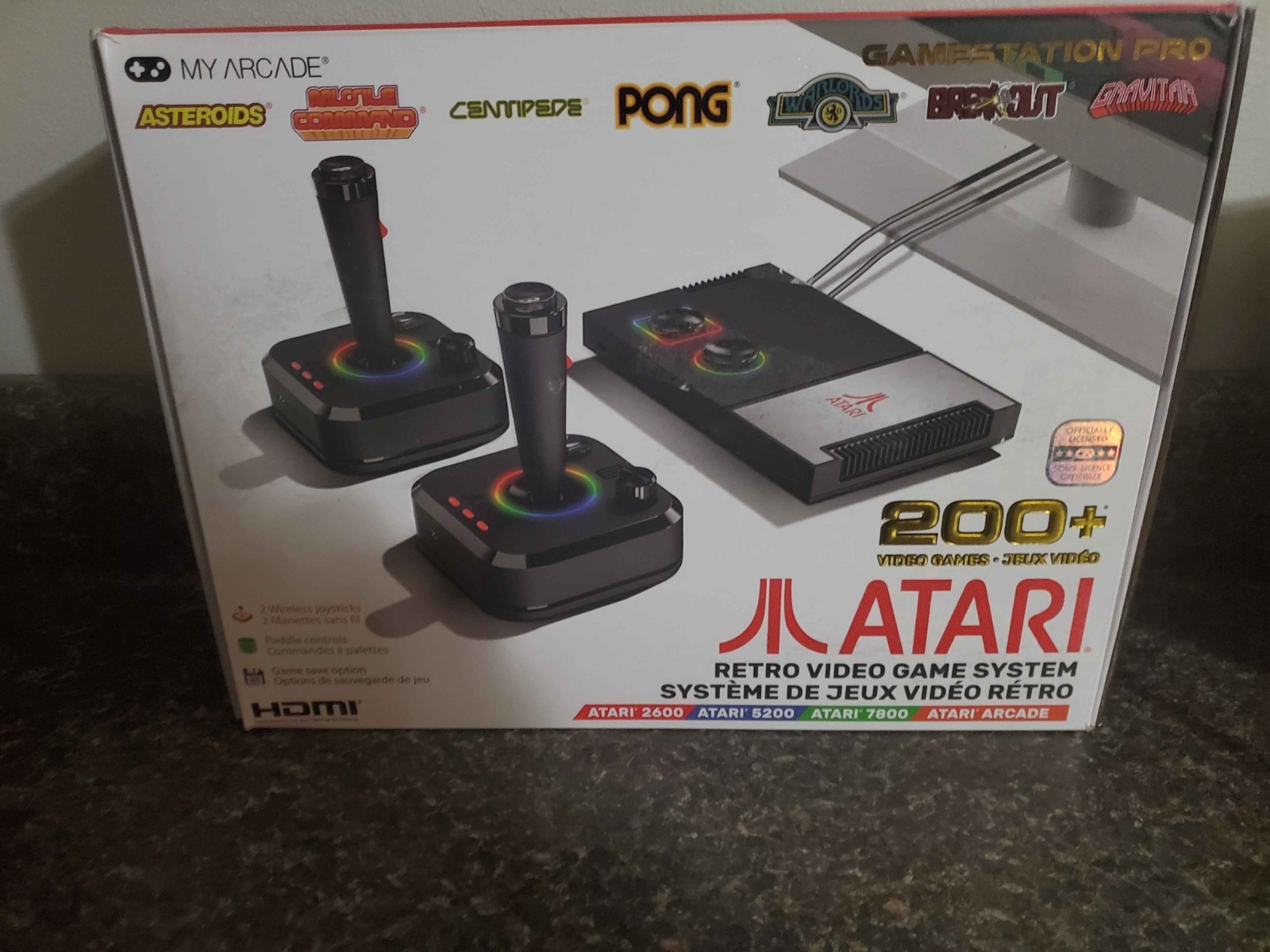 My Arcade Atari GameStation Pro HDMI Console Games 7000 – 2 Wireless Controllers