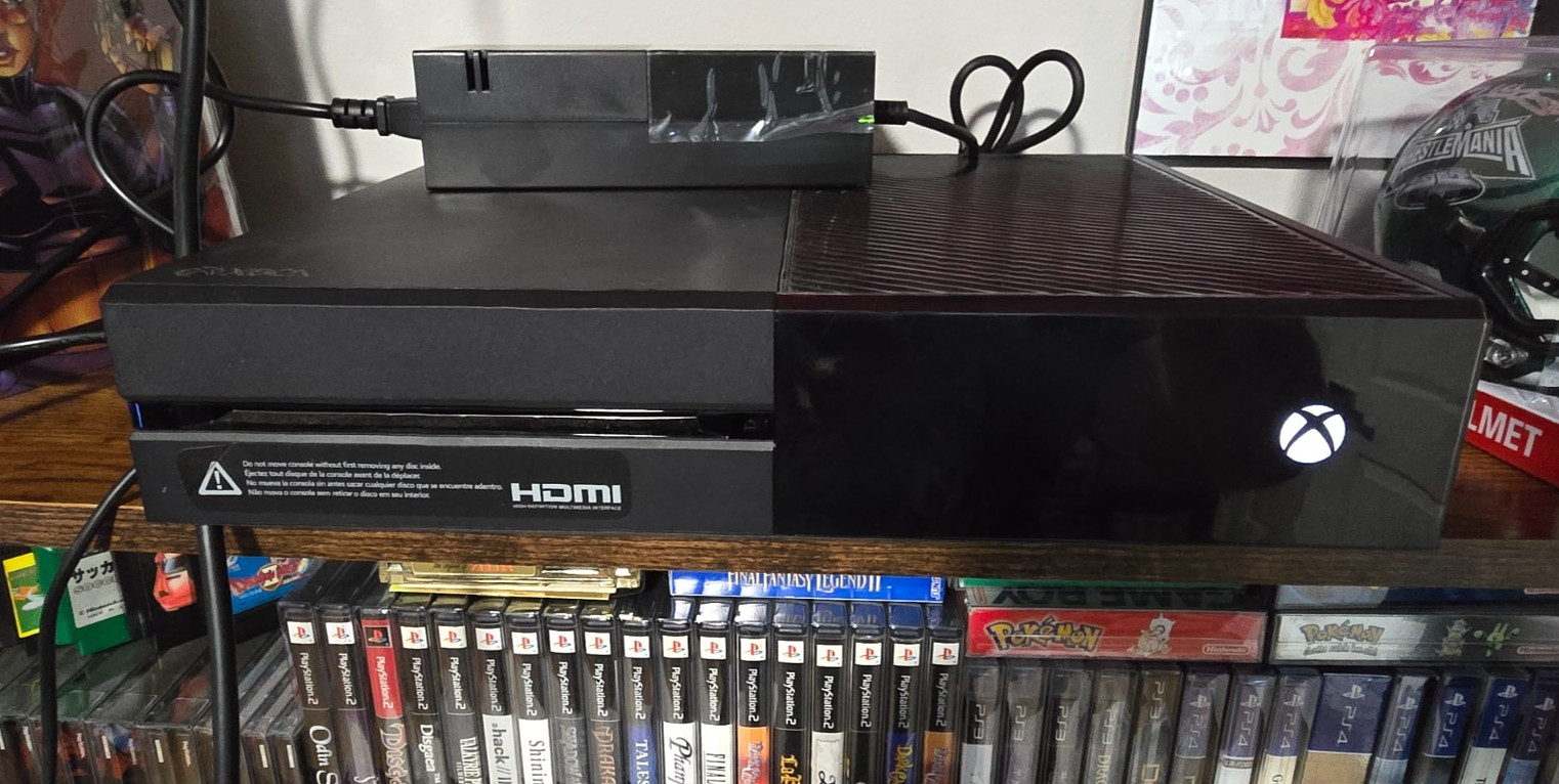 Microsoft Xbox One 1 TB Console Model 1540 w/ Adapter and 5 Games – Fully tested