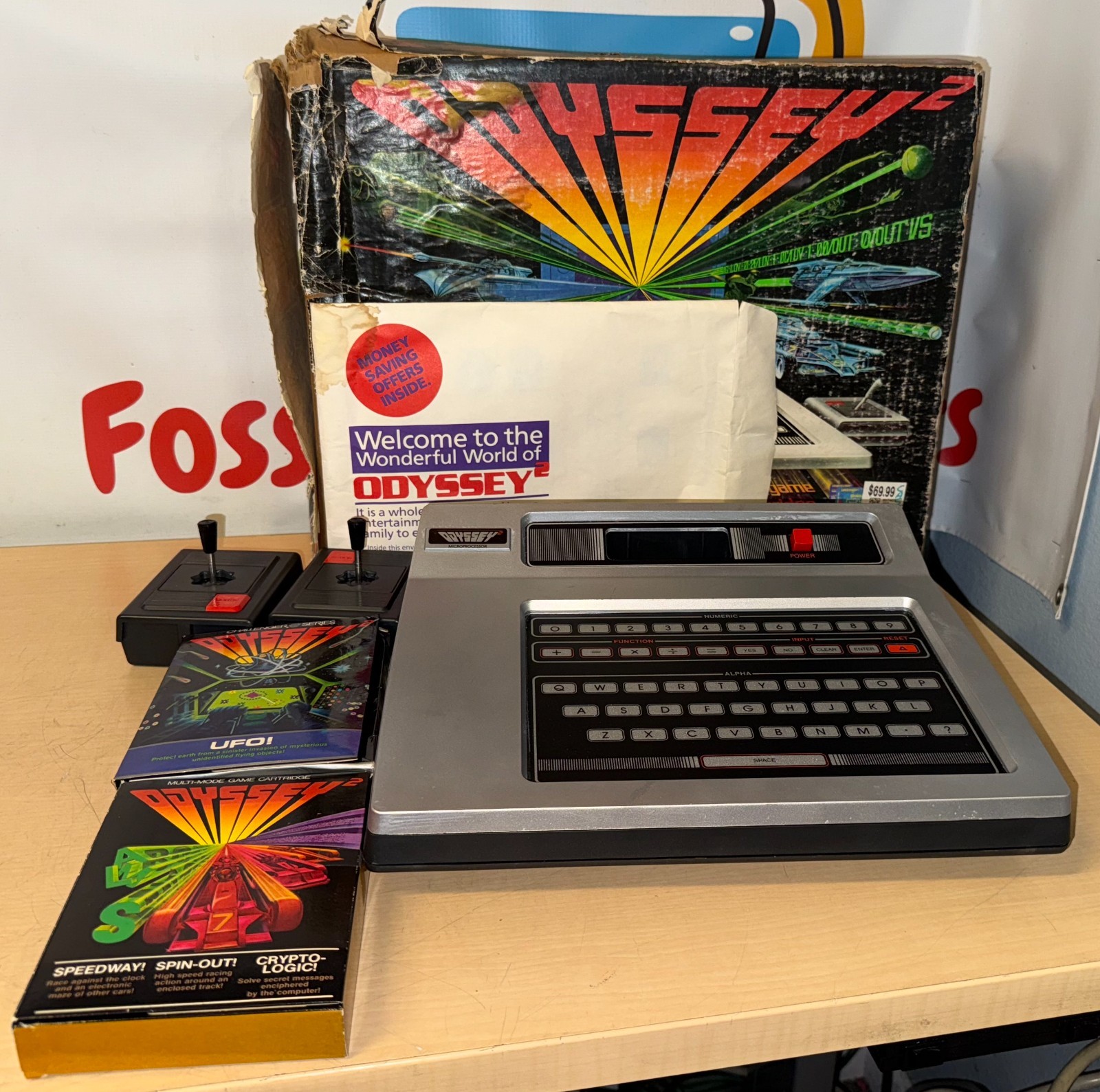 Working Tested Magnavox Philips Odyssey 2 Gaming Home Computer SB