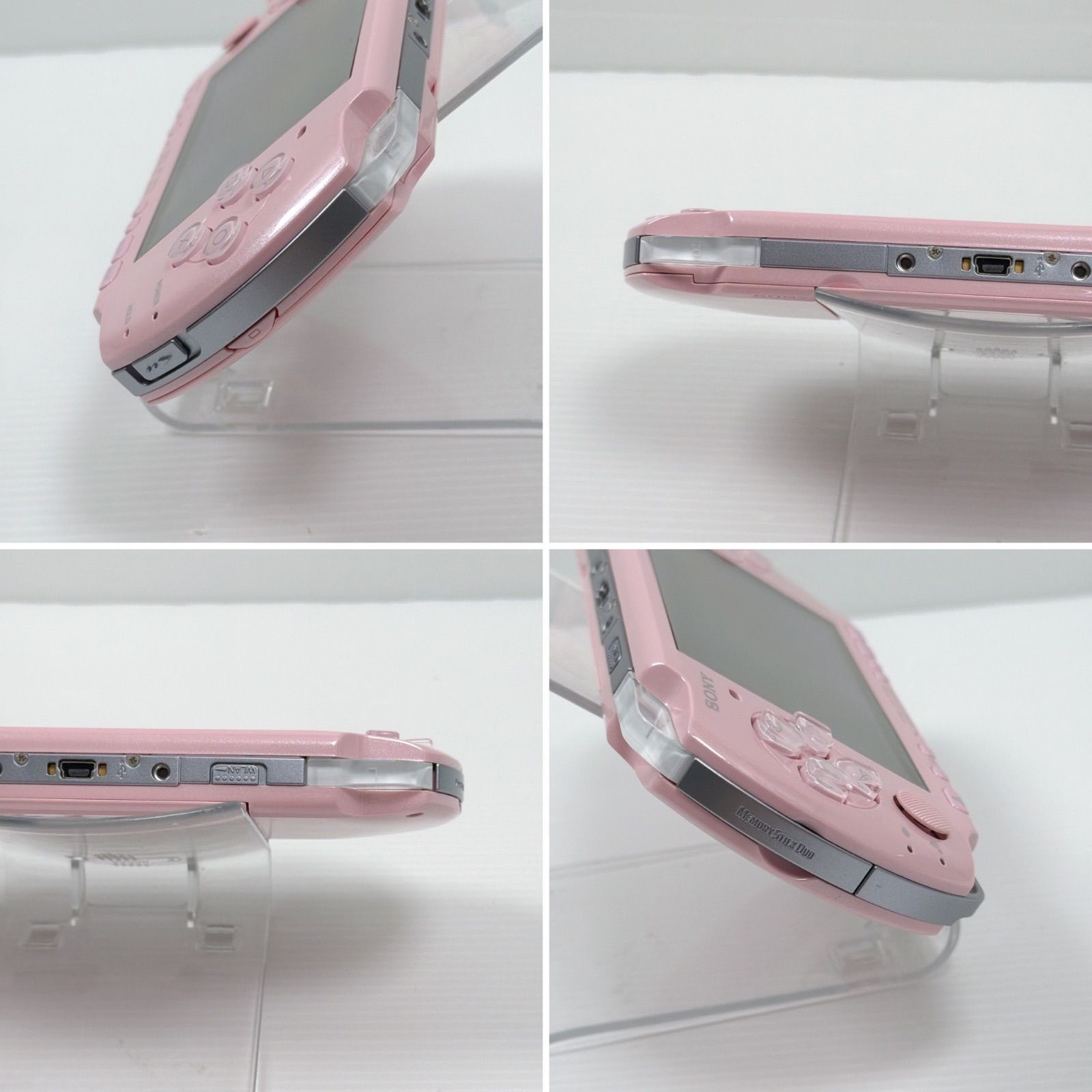 Sony PSP 3000 Blossom Pink Boxed Tested w/ 32MB Memory AC Adapter No Battery #03