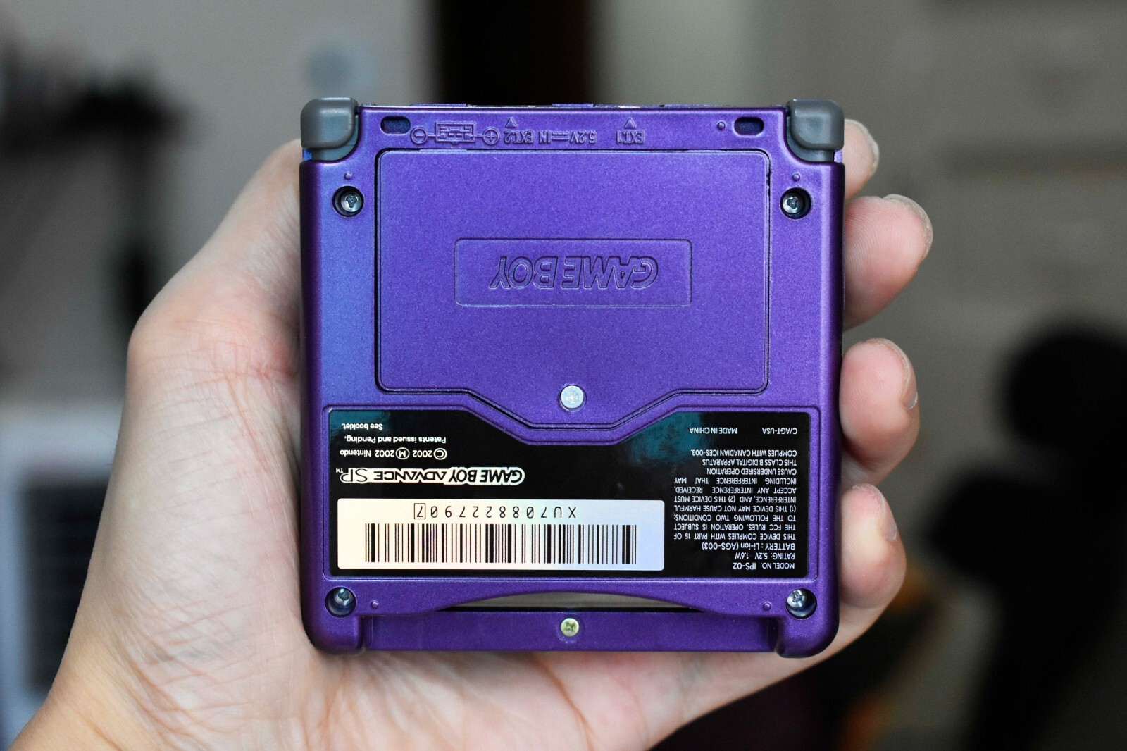 Backlit IPS LCD GBAsp Mod Nintendo Gameboy Advance SP Grape Purple