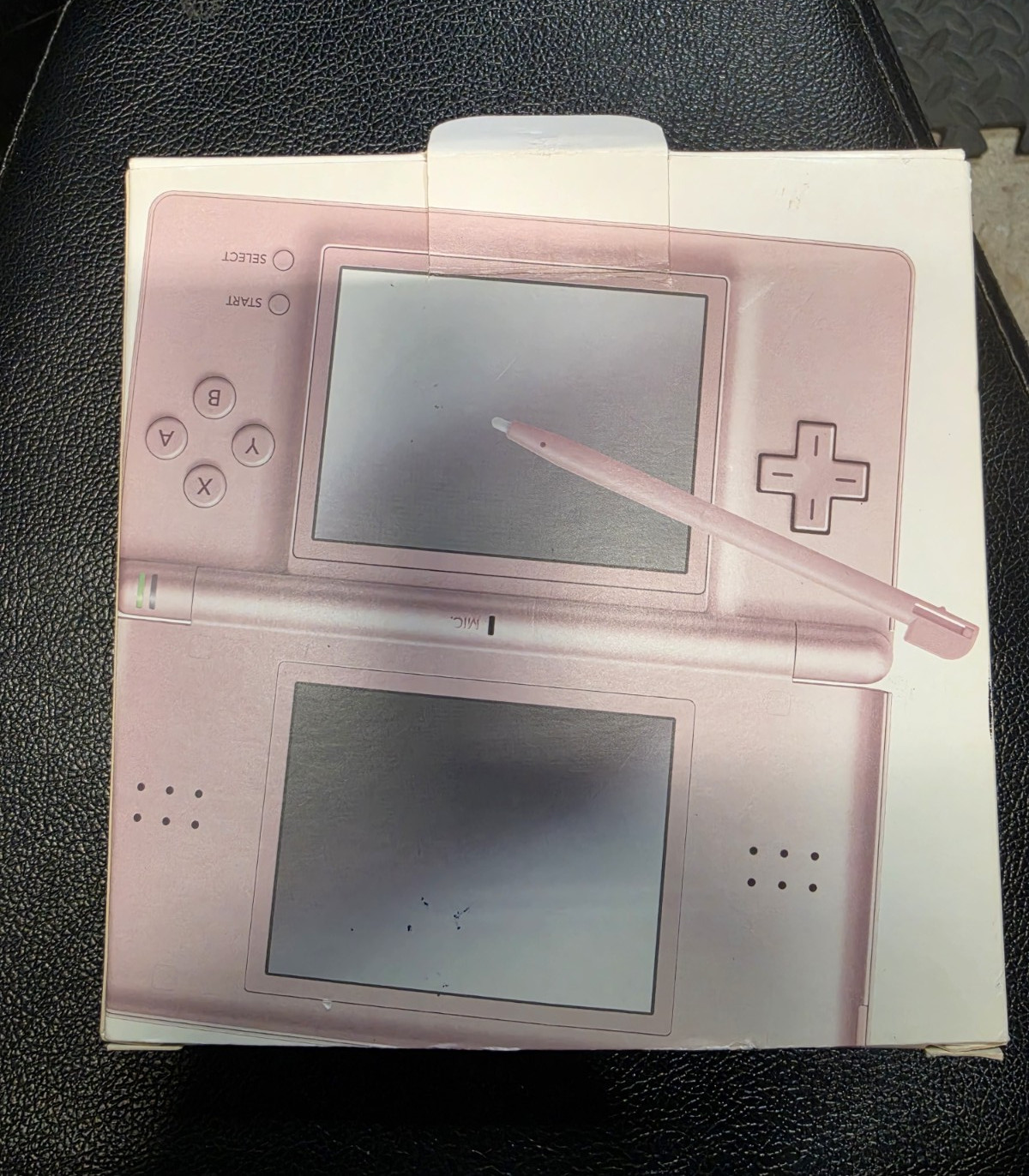 Nintendo DS Lite USG-001 Handheld System Metallic Rose Pink Box Stylus Charger
