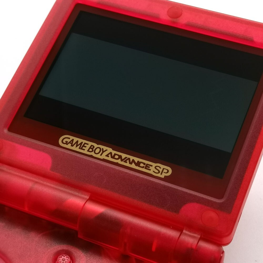 Game Boy Advance SP Clear Red Console modify IPS V5 Backlight Screen 720×480