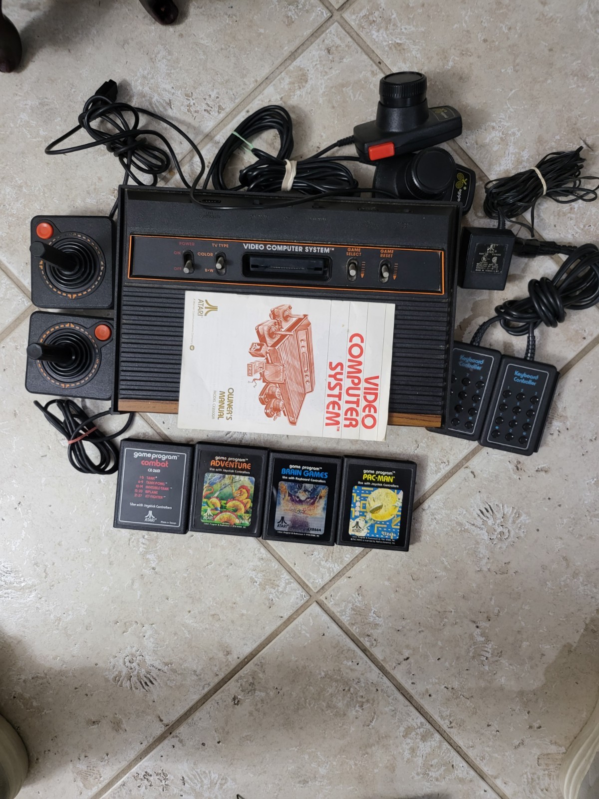 Atari Video Computer System CX-2600A Console BUNDLE READ