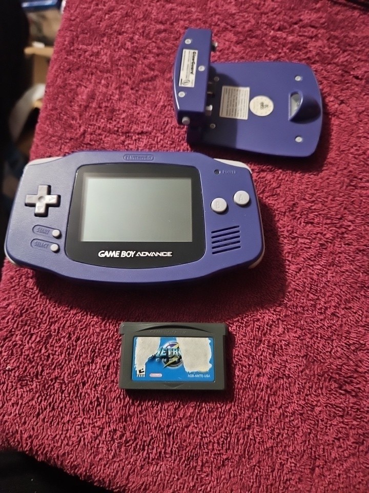 Nintendo Game Boy Advance Indigo Purple | Light Attachment & Metroid Fusion