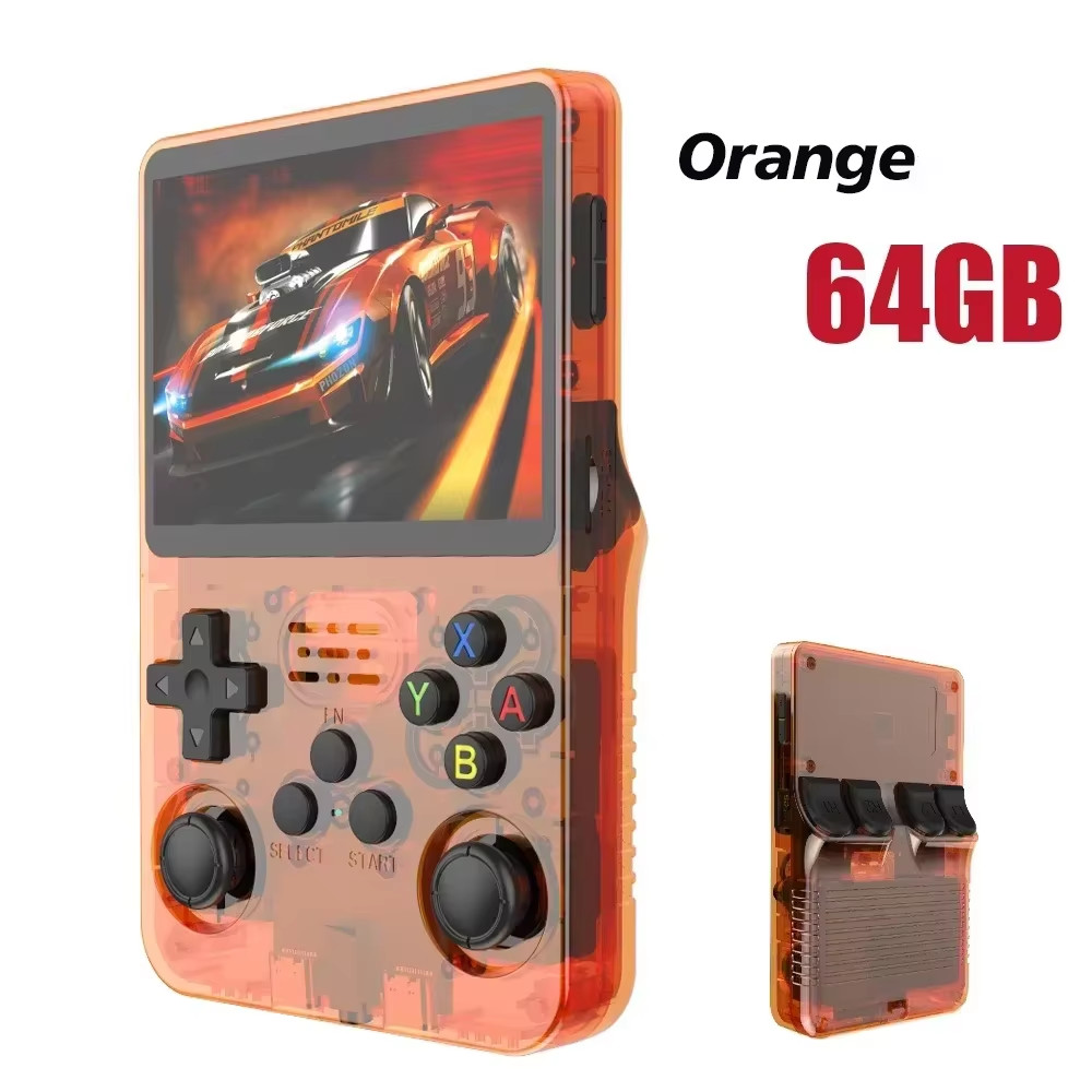 R36S Retro Handheld Game Console 128GB ARKOS System 3.5” IPS Screen Portable