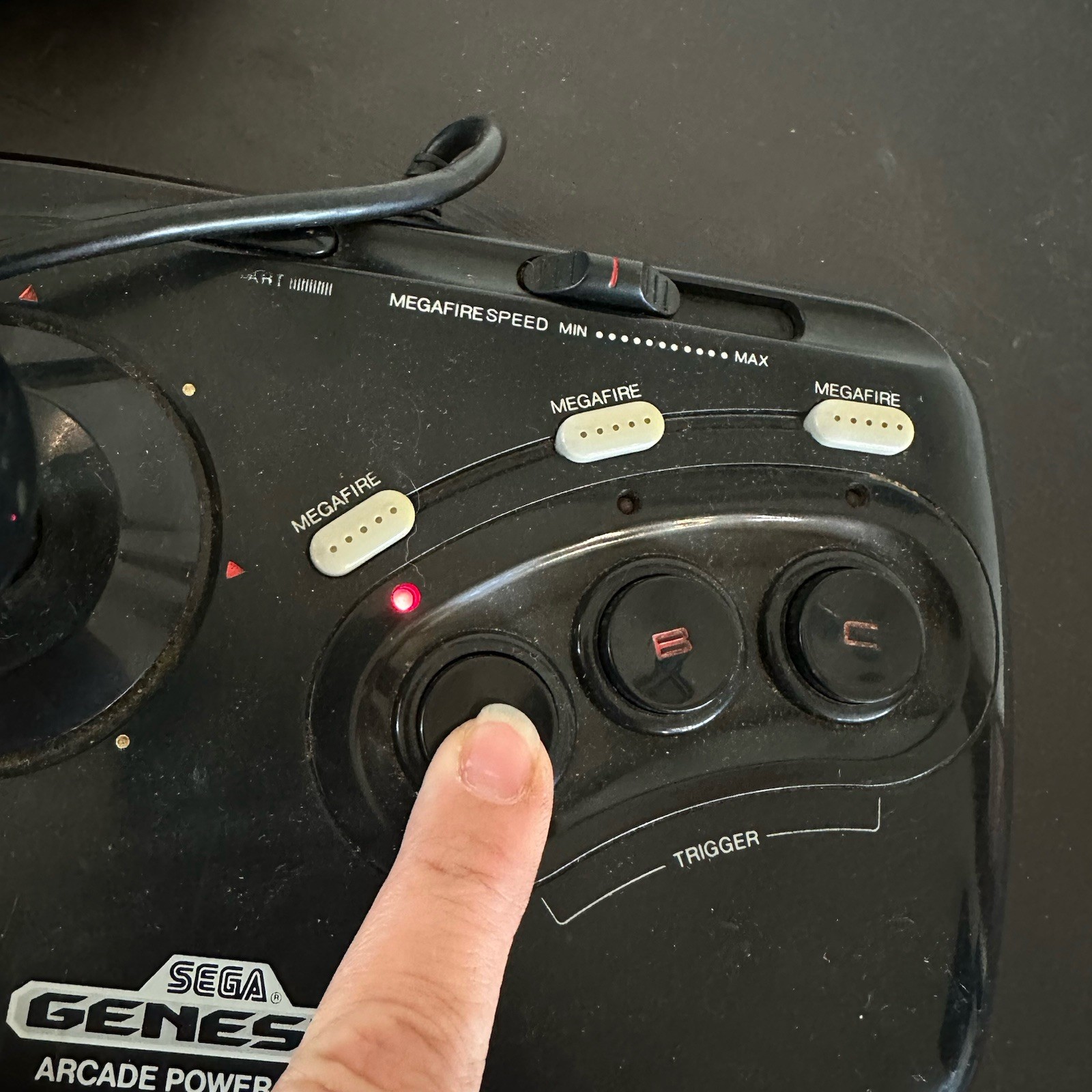 Sega Genesis MK-1631 Console TESTED w/1 Controller & Cable Arcade Joystick