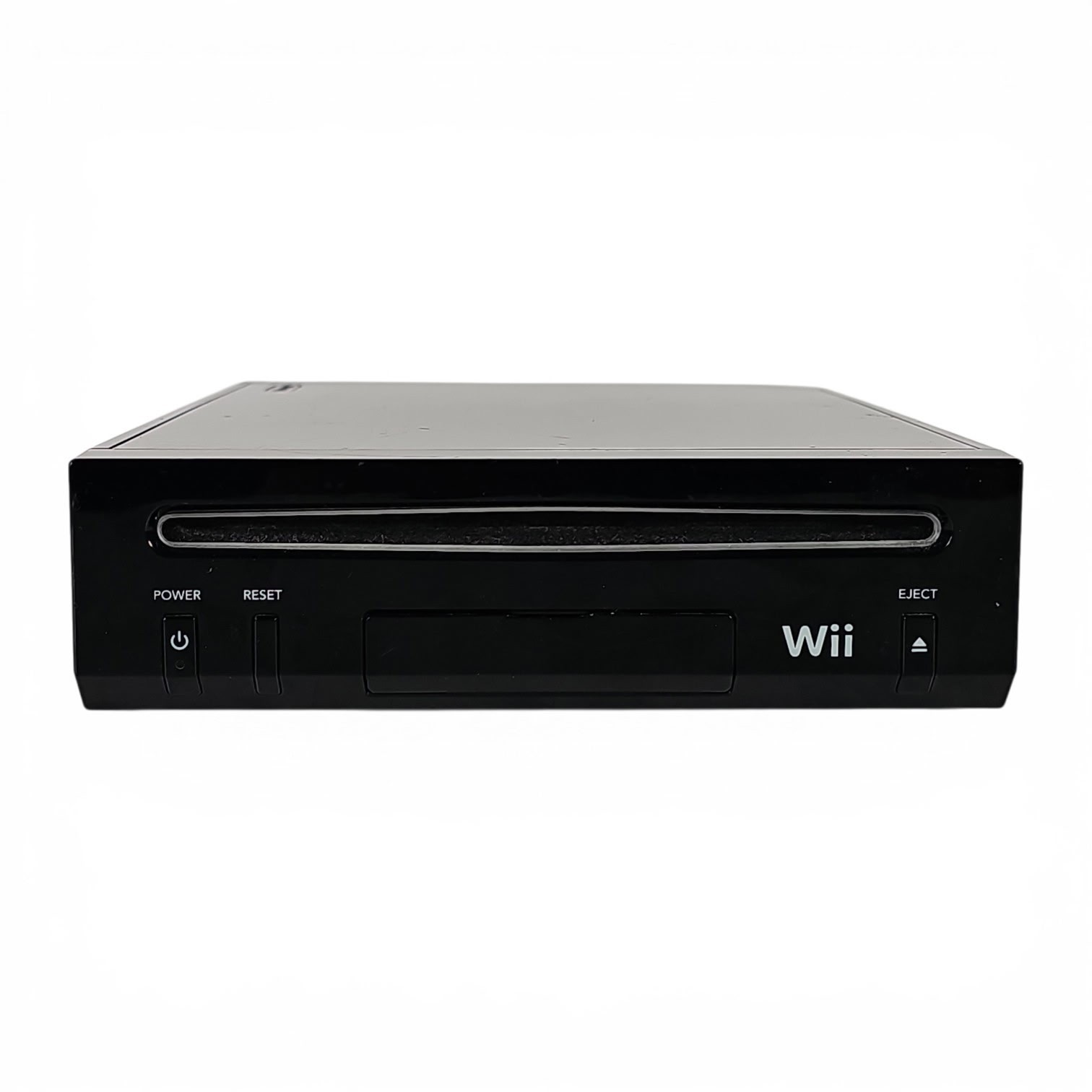 Nintendo Wii RVL-101 Black Console Bundle Power Supply Nunchuck Sensor Bar
