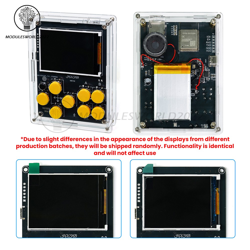 LCD Game Console DIY Kit Multifunction Weather Clock Xiaozhi AI Robot Soldering