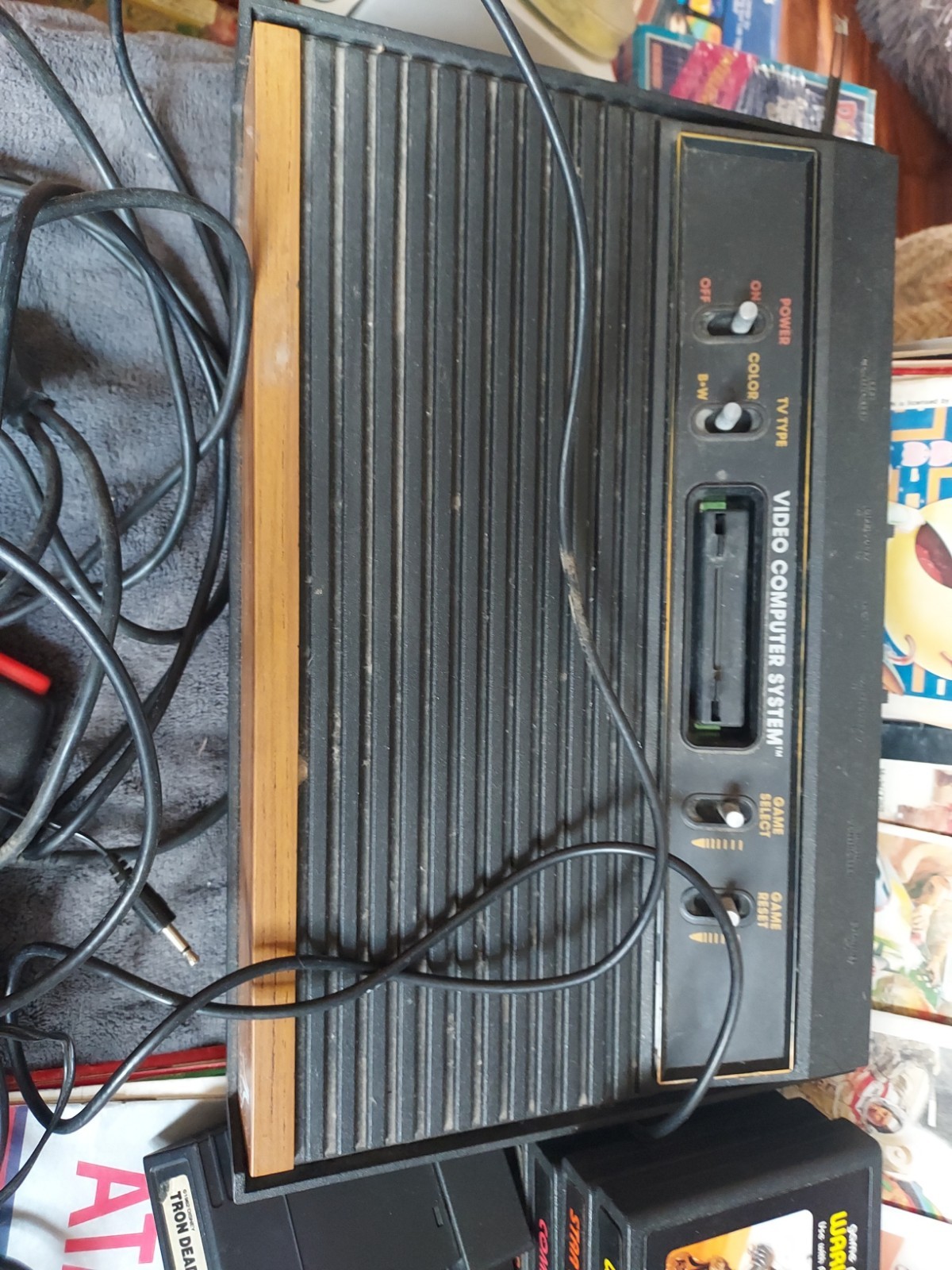 Atari CX-2600 Console Bundle WIth Controllers, Games, Manuals, Untested