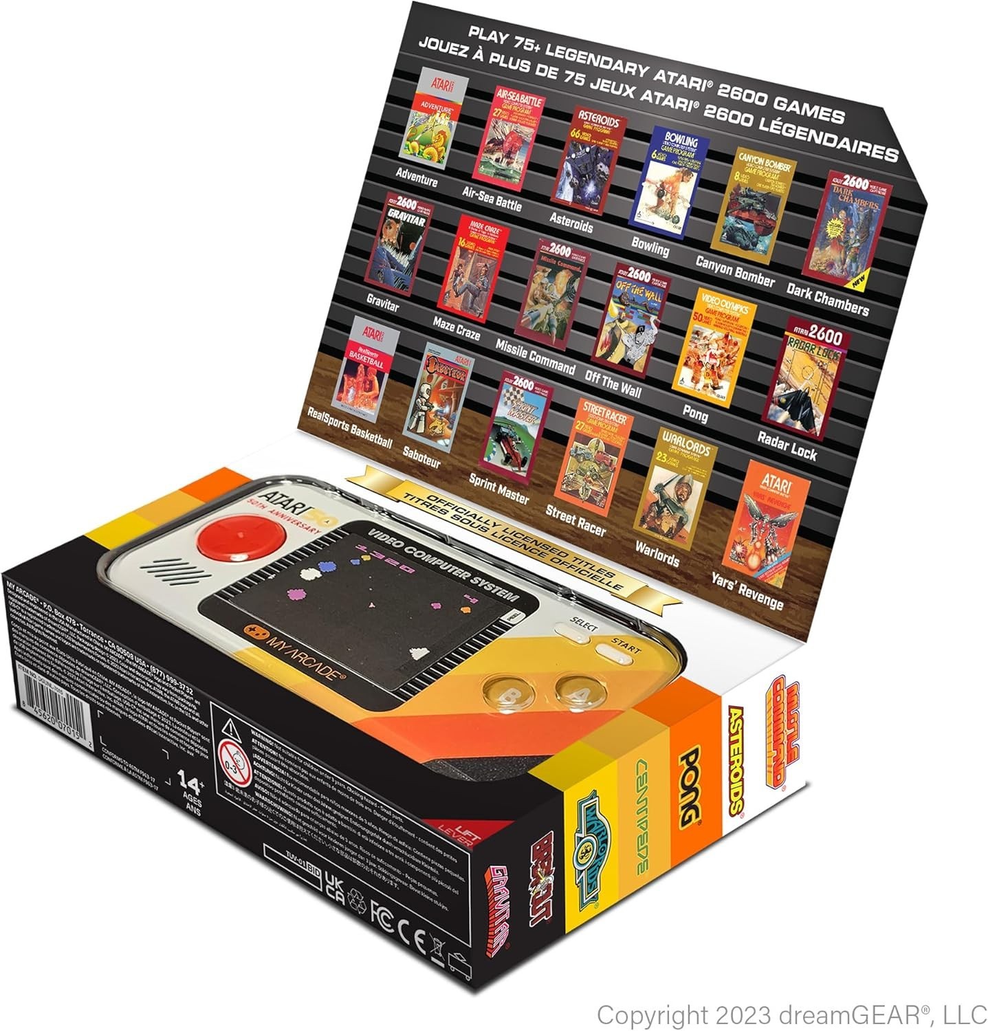 Atari Pocket Player Pro – 100 Game Retro Console, Compact 2.75″ Display, USB-C