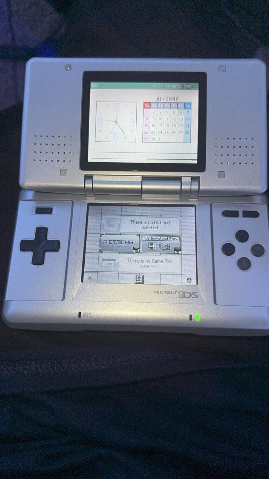 Nintendo DS Original Silver Console w/Stylus Authentic REGION FREE (read)