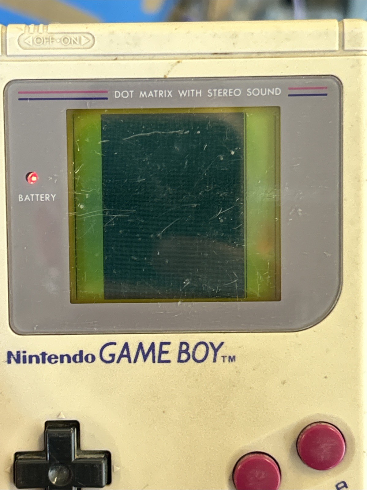 Nintendo Game Boy DMG-01 Handheld System Gray Lines In Screen Read!